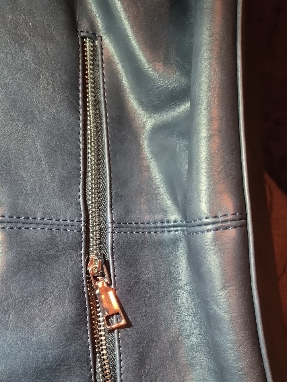 Classic Womens Blue Leather Shoulder Bag